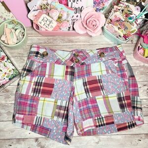 Grane Jeans Patchwork Floral Cameron Townsend Madras Cotton Shorts Junior’s Sz.1